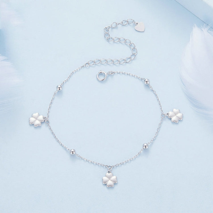 BSB139 925 Sterling Silver Lucky Clover Bracelet - Bracelets by PMC Jewellery | Online Shopping South Africa | PMC Jewellery