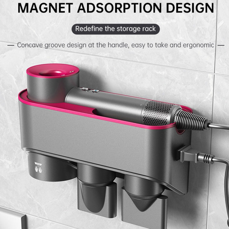 For Dyson Hair Dryer Bracket Storage Rack Wall Mounted Organizer Holders With Hand Dryer Red - Hair Dryers & Accessories by PMC Jewellery | Online Shopping South Africa | PMC Jewellery