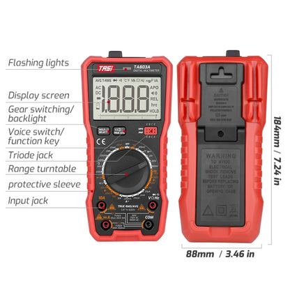 TASI TA803B Digital High Precision Multimeter Digital Display Household Multifunction Electrician Multimeter - Digital Multimeter by TASI | Online Shopping South Africa | PMC Jewellery | Buy Now Pay Later Mobicred