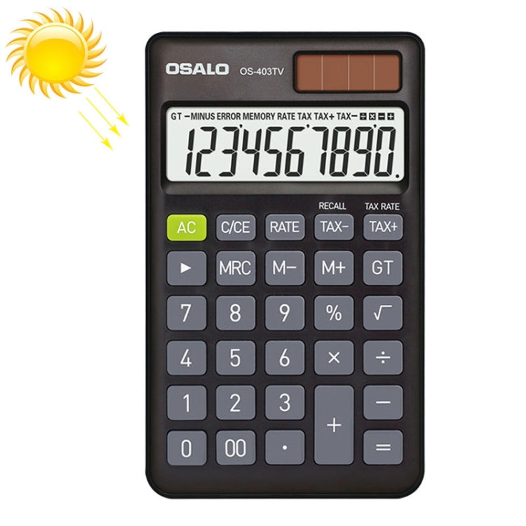 OSALO OS-403TV 10-digit LCD Screen Solar Dual Power Supply Mini Student Desktop Calculator - free shipping - PMC TechLife - Order now!