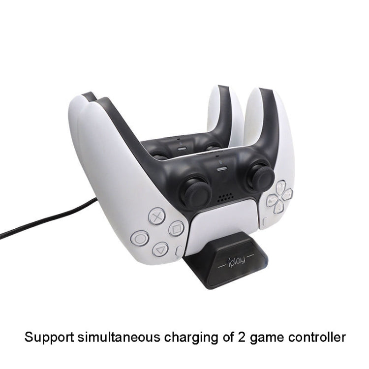 iplay HBP-263 For PS5 Handle Dual Seat Charging Support(Black) - Charger & Power by iplay | Online Shopping South Africa | PMC Jewellery | Buy Now Pay Later Mobicred