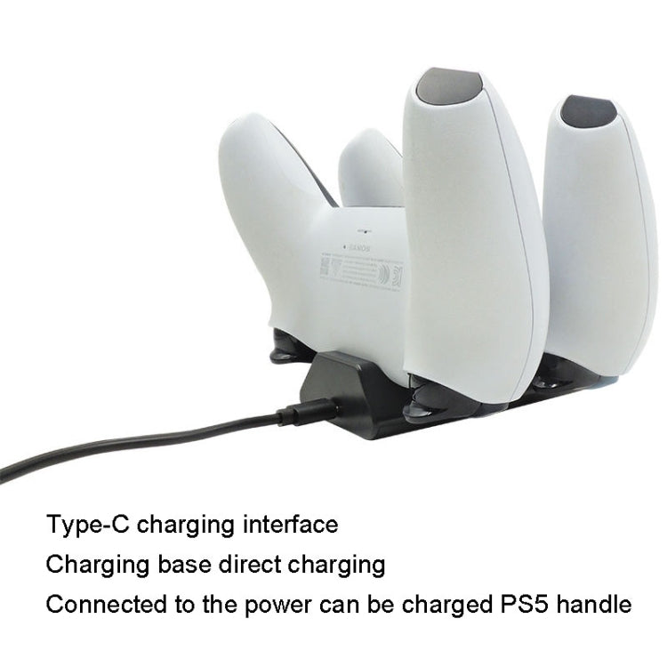 iplay HBP-263 For PS5 Handle Dual Seat Charging Support(Black) - Charger & Power by iplay | Online Shopping South Africa | PMC Jewellery | Buy Now Pay Later Mobicred