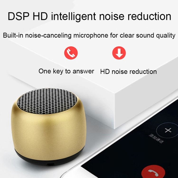 Small TWS Couplet Wireless Bluetooth Speaker Mini Smart Noise Reduction Waterproof Speaker(Gold) - Mini Speaker by PMC Jewellery | Online Shopping South Africa | PMC Jewellery