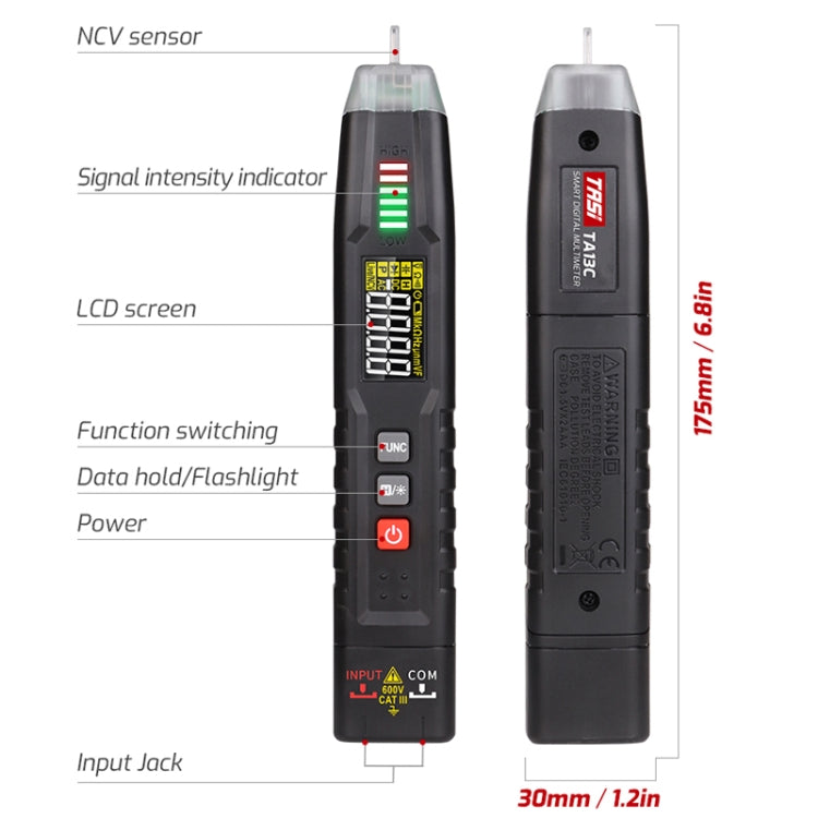 TASI TA13C Smart Pen Multimeter Digital High Precision Compact Portable Multimeter - free shipping - PMC TechLife - Order now!