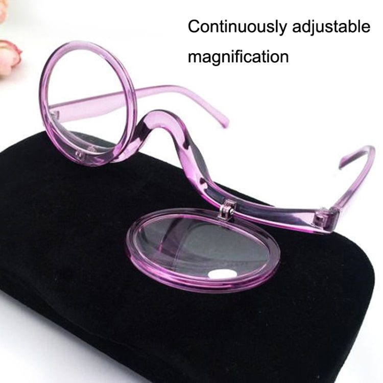 Makeup Magnifying Glass Presbyopic Glasses Flip Swivel Reading Glasses, Degree: +250(Blue Frame) - Presbyopic Glasses by PMC Jewellery | Online Shopping South Africa | PMC Jewellery