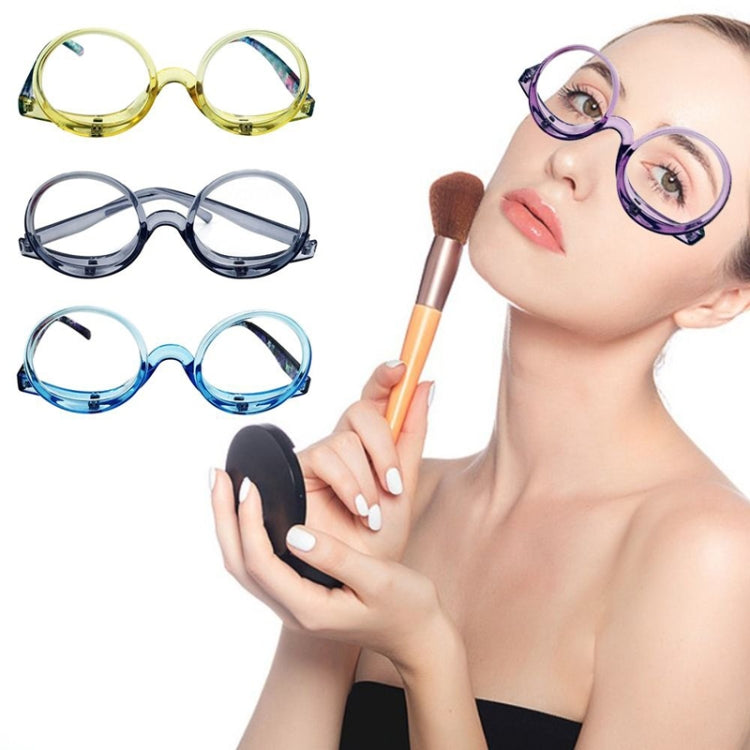 Makeup Magnifying Glass Presbyopic Glasses Flip Swivel Reading Glasses, Degree: +400(Wine Red) - Presbyopic Glasses by PMC Jewellery | Online Shopping South Africa | PMC Jewellery