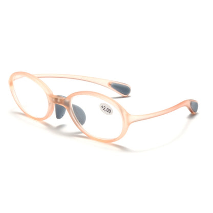 Portable Magnifying Glass Presbyopic Glasses Silicone Anti-Blue Light Reading Glasses, Degree: +150(Light Orange) - Presbyopic Glasses by PMC Jewellery | Online Shopping South Africa | PMC Jewellery