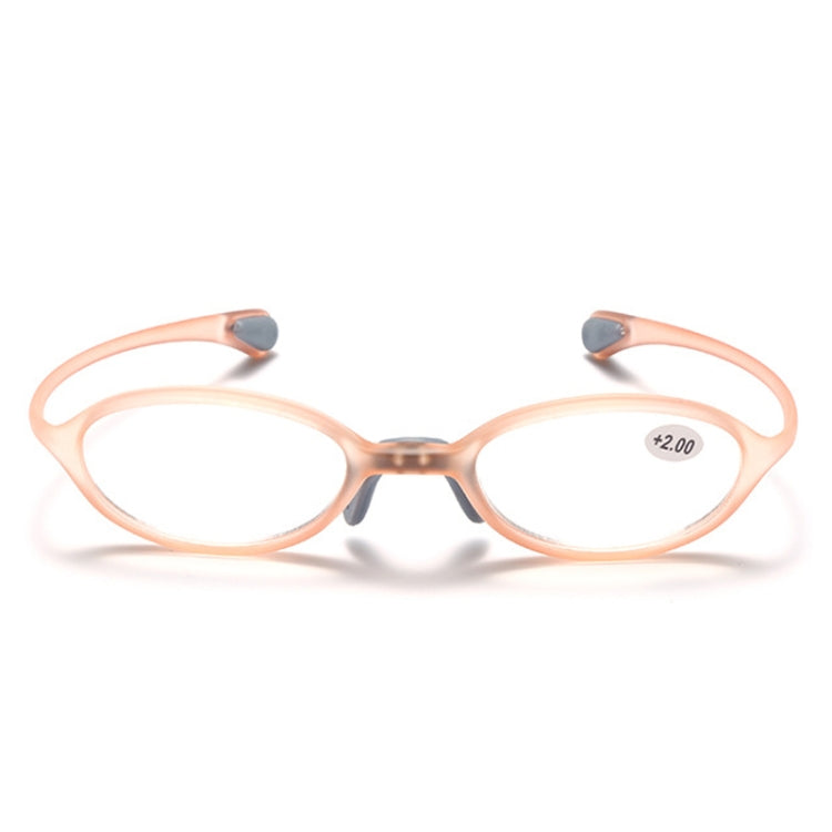 Portable Magnifying Glass Presbyopic Glasses Silicone Anti-Blue Light Reading Glasses, Degree: +150(Light Orange) - Presbyopic Glasses by PMC Jewellery | Online Shopping South Africa | PMC Jewellery