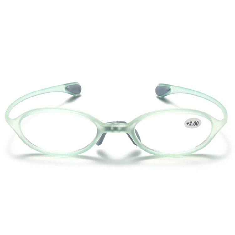 Portable Magnifying Glass Presbyopic Glasses Silicone Anti-Blue Light Reading Glasses, Degree: +300(Light Green) - Presbyopic Glasses by PMC Jewellery | Online Shopping South Africa | PMC Jewellery