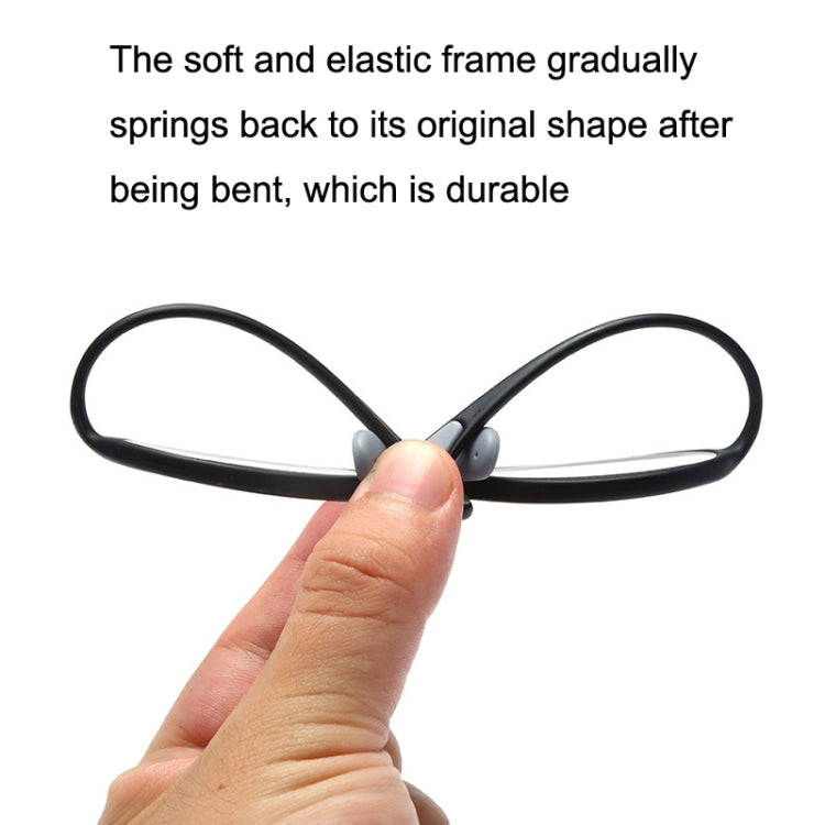 Portable Magnifying Glass Presbyopic Glasses Silicone Anti-Blue Light Reading Glasses, Degree: +200(Light Orange) - Presbyopic Glasses by PMC Jewellery | Online Shopping South Africa | PMC Jewellery