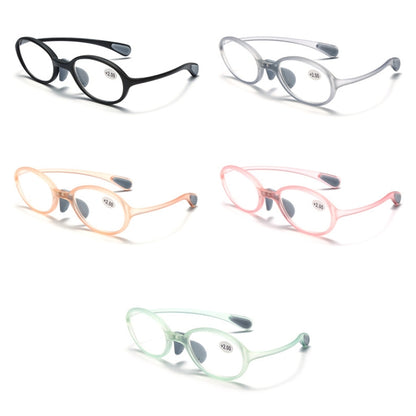 Portable Magnifying Glass Presbyopic Glasses Silicone Anti-Blue Light Reading Glasses, Degree: +200(Light Green) - Presbyopic Glasses by PMC Jewellery | Online Shopping South Africa | PMC Jewellery