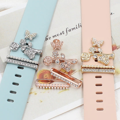 3pcs/Set Smart Watch Silicone Watch Band Decorative Ring Butterfly Buckle Watch Band Decorations(4) - Watch Accessories & Parts by PMC Jewellery | Online Shopping South Africa | PMC Jewellery