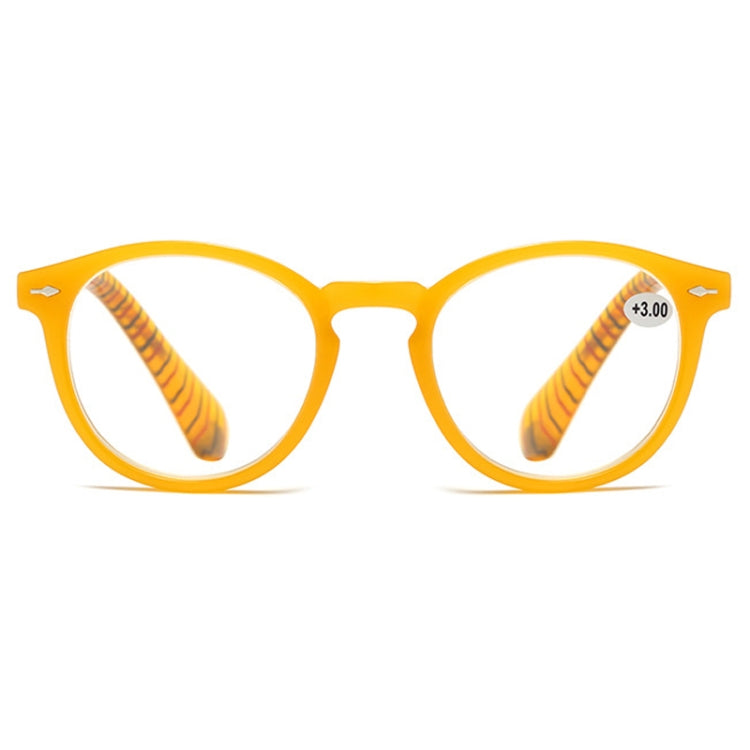 Retro Flexible Durable Portability HD Presbyopic Glasses +250(Yellow) - Presbyopic Glasses by PMC Jewellery | Online Shopping South Africa | PMC Jewellery