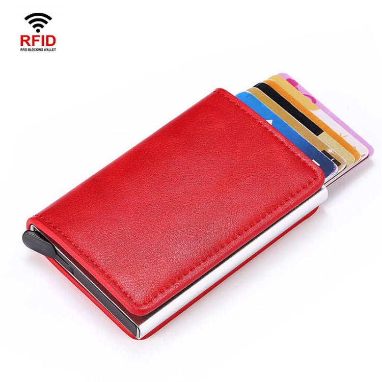 HUMERPAUL RFID Anti-Magnetic Automatic Card Set Credit Card Box Coin Bag(Red) - Antimagnetic RFID Package by HUMERPAUL | Online Shopping South Africa | PMC TechLife | Buy Now Pay Later Mobicred