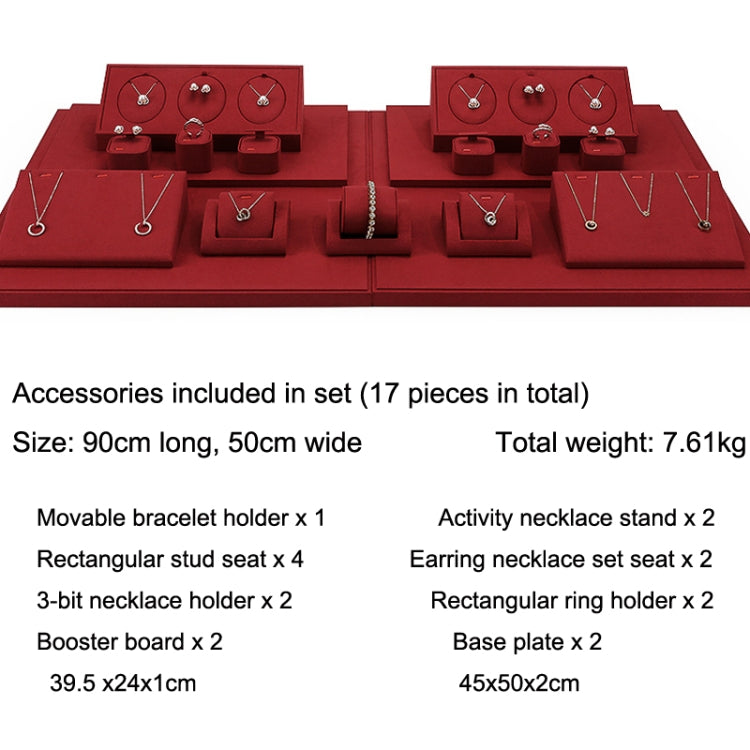 Earrings Bracelets Earrings Jewelry Display Rack Microfiber Jewelry Counter Display Props Set 4 - Jewelry Storages by PMC Jewellery | Online Shopping South Africa | PMC Jewellery