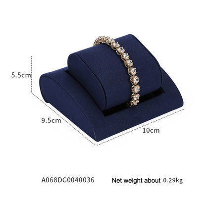 10x9.5x5.5cm Activity Bracelet Holder Jewelry Display Props Blue Microfiber Window Necklace Earring Ring Stand - Jewelry Storages by PMC Jewellery | Online Shopping South Africa | PMC Jewellery