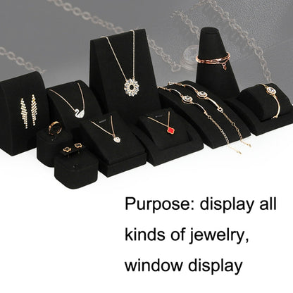 10x9.5x5.5cm Activity Bracelet Holder Black Microfiber Necklace Ring Jewelry Display Live Jewelry Prop Rack - Jewelry Storages by PMC Jewellery | Online Shopping South Africa | PMC Jewellery