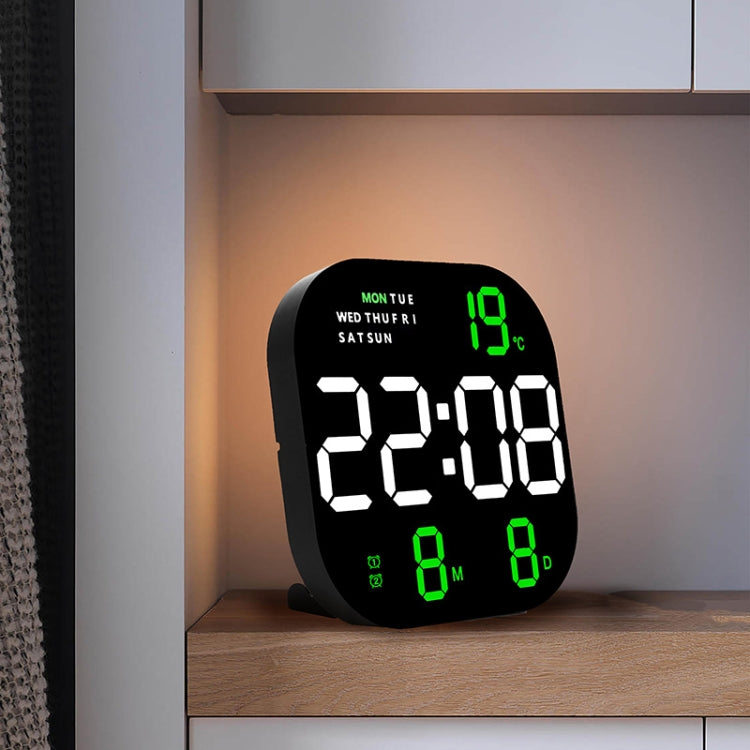 6633 LED Screen Digital Display Timing Desktop Alarm Clock Living Room Hanging Clock(Green Light) - Wall Clock by PMC Jewellery | Online Shopping South Africa | PMC Jewellery | Buy Now Pay Later Mobicred