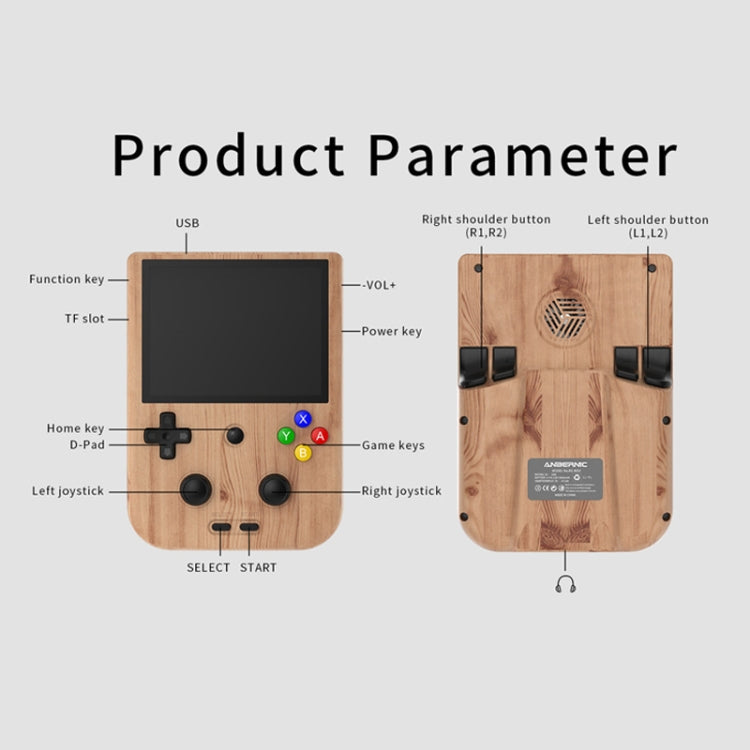 ANBERNIC RG405V 4+256G 10000 Games Handheld Game Console 4-Inch IPS Screen Android 12 System T618 64-Bit Game Player(Wood Grain) - free shipping - PMC TechLife - Order now!