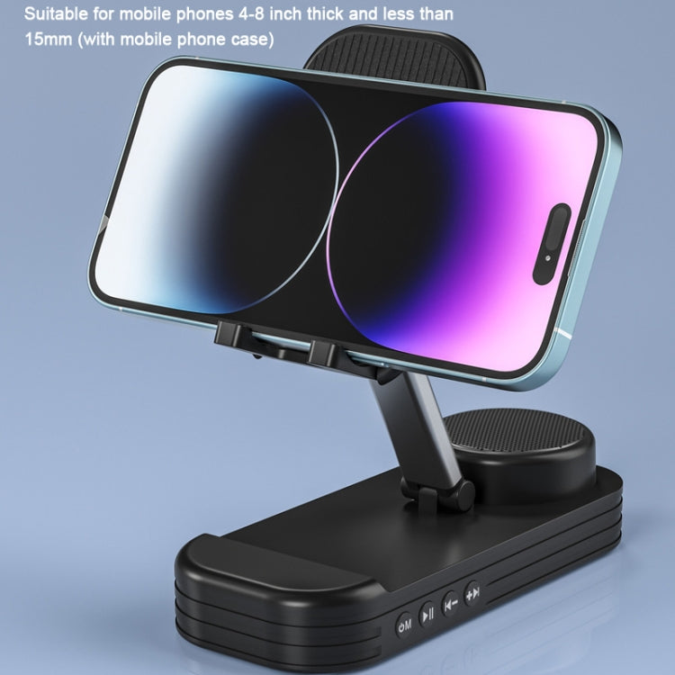 2-in-1 Desktop Bluetooth Speaker Stand Mobile Phone Tablet Holder(White) - Desktop Holder by PMC TechLife | Online Shopping South Africa | PMC TechLife