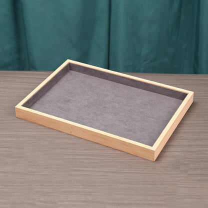 Bamboo Wood Jewelry Display Pallet Jewelry Storage Display Tray, Style: Empty Tray Gray - Jewelry Storages by PMC Jewellery | Online Shopping South Africa | PMC Jewellery