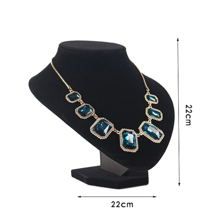 22 x22cm Suede Portrait Neck Model Stand Necklace Jewelry Display Rack Jewelry Holder - Jewelry Storages by PMC Jewellery | Online Shopping South Africa | PMC Jewellery