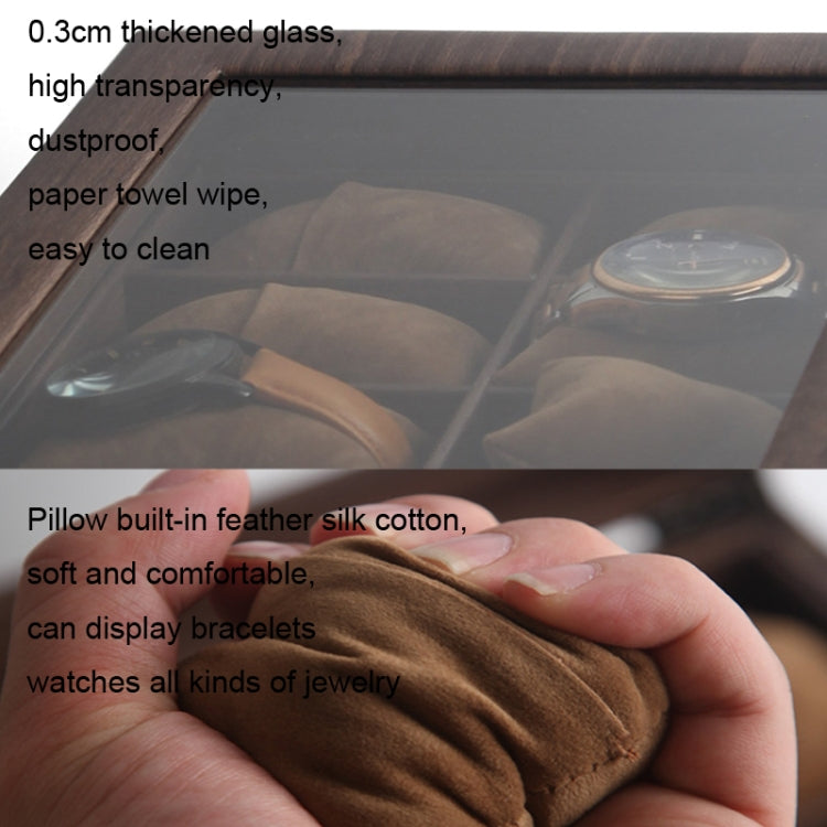 Wood Grain Leather Watch Display Box Watch Storage Case Jewelry Box, Style: 6 Digit Long - free shipping - PMC TechLife - Order now!