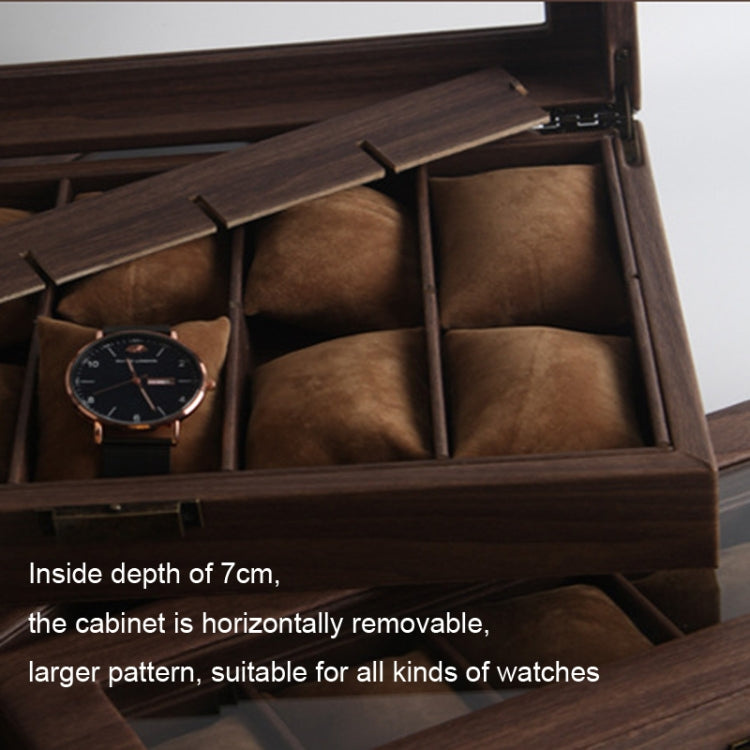 Wood Grain Leather Watch Display Box Watch Storage Case Jewelry Box, Style: 6 Digit Long - free shipping - PMC TechLife - Order now!