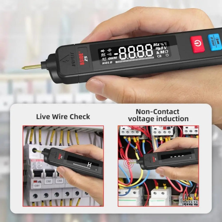 BSIDE Z5 Smart Pen Multimeter Backlight LCD 6000 Counts Auto Voltage Detector - Digital Multimeter by BSIDE | Online Shopping South Africa | PMC TechLife | Buy Now Pay Later Mobicred