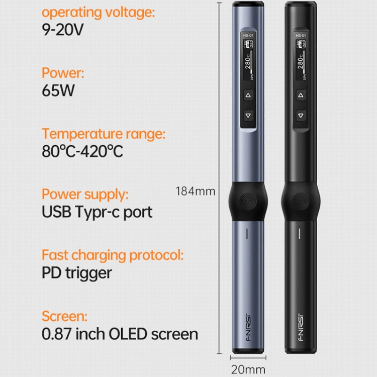 FNIRSI 4pcs/ Set Mini Soldering Station Digital Display Constant Temperature Smart Soldering Iron, Color: Blue Standard BC2 - Electric Soldering Iron by FNIRSI | Online Shopping South Africa | PMC Jewellery | Buy Now Pay Later Mobicred