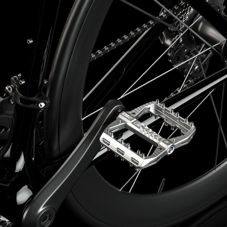 ENLEE R5 1pair Mountain Bike Pedals Bicycle Cycling Wider Non-Slip Footrest Bearing(Black) - Pedals by ENLEE | Online Shopping South Africa | PMC TechLife | Buy Now Pay Later Mobicred