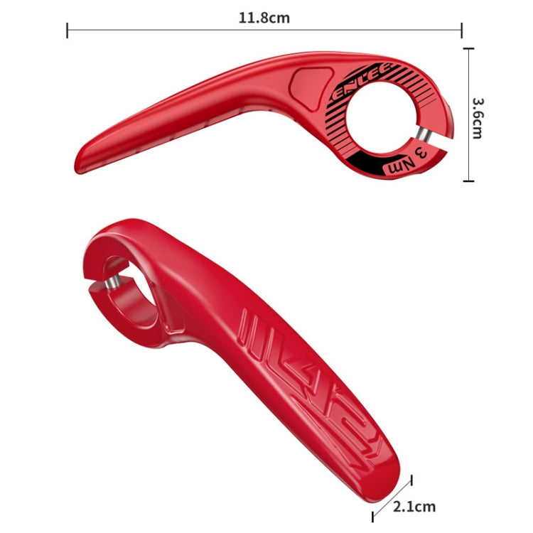 ENLEE E-45616 1pair Bicycle Handlebar Covers Cow Sheeps Horn Grips Joystick Sleeve Accessories(Red) - Bicycle Grips by ENLEE | Online Shopping South Africa | PMC TechLife | Buy Now Pay Later Mobicred