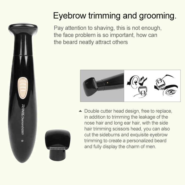 Xiaomi Youpin Riwa RA-555B Waterproof Rechargeable Eyebrow Trimming and Nose Hair Trimmer for Men - Electric Shavers by Xiaomi | Online Shopping South Africa | PMC Jewellery