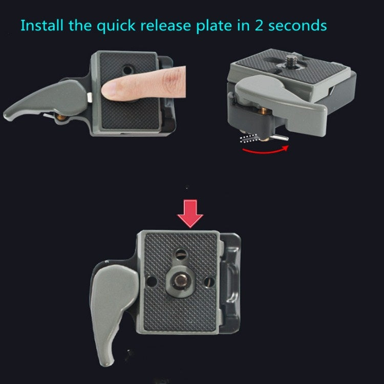 BEXIN Tripod Head Quick Release Plate Holder For Manfrotto 200PL-14(Black) - free shipping - PMC TechLife - Order now!