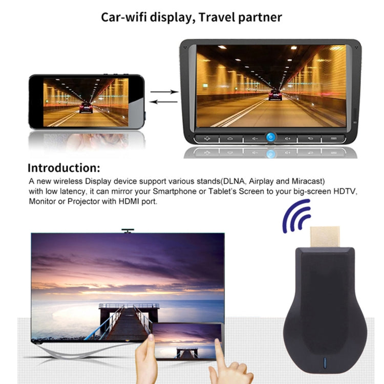 AnyCast M9 Plus Wireless WiFi Display Dongle Receiver Airplay Miracast DLNA 1080P HDMI TV Stick for iPhone, Samsung, and other Android Smartphones - Wireless Display Dongle by PMC Jewellery | Online Shopping South Africa | PMC Jewellery