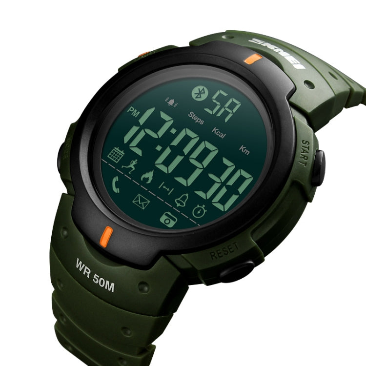 SKMEI 1301 Multifunction 50m Waterproof Sports Bluetooth Smart Watch, Compatible with Android & iOS System(Army Green) - Sport Watches by SKMEI | Online Shopping South Africa | PMC Jewellery | Buy Now Pay Later Mobicred