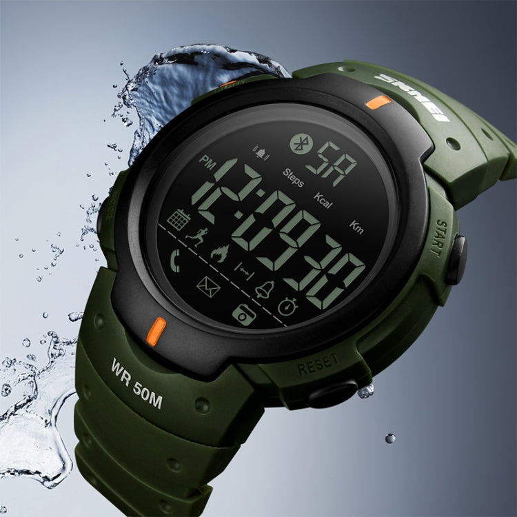 SKMEI 1301 Multifunction 50m Waterproof Sports Bluetooth Smart Watch, Compatible with Android & iOS System(Army Green) - Sport Watches by SKMEI | Online Shopping South Africa | PMC Jewellery | Buy Now Pay Later Mobicred