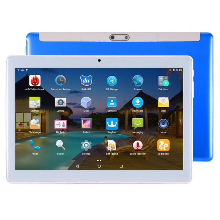 4G Phone Call Tablet, 10.1 inch 2.5D, 4GB+64GB, Android 7.0 MTK6797 Quad Core 1.3GHz, Dual SIM, GPS, OTG(Blue) - 10.1 inch by PMC Jewellery | Online Shopping South Africa | PMC Jewellery