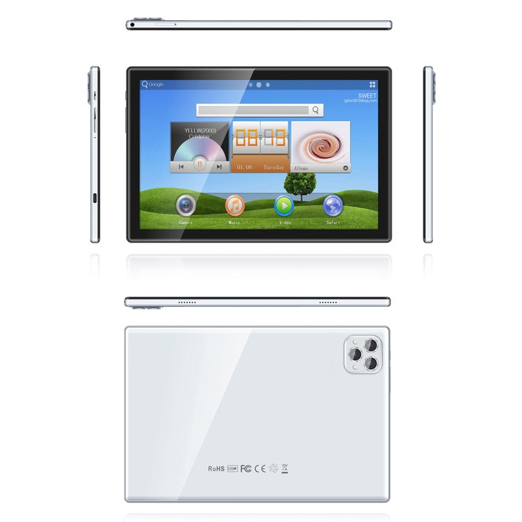BDF P50 4G LTE Tablet PC, 10.1 inch, 8GB+128GB, Android 12.0 MTK6762 Octa Core, Support Dual SIM & Bluetooth & WiFi, EU Plug(White) - free shipping - PMC TechLife - Order now!