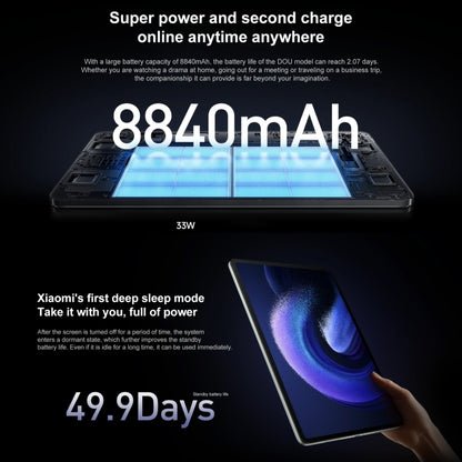 Xiaomi Pad 6, 11.0 inch, 8GB+128GB, MIUI 14 Qualcomm Snapdragon 870 7nm Octa Core up to 3.2GHz, 8840mAh Battery, Support BT, WiFi (Blue) - Other by Xiaomi | Online Shopping South Africa | PMC Jewellery