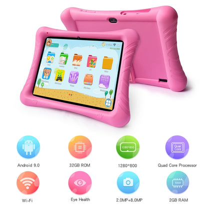 Qunyico Y10 Kids Tablet PC, 10.1 inch, 2GB+32GB, Android 10 Allwinner A100 Quad Core CPU, Support 2.4G WiFi / Bluetooth, Global Version with Google Play, US Plug (Pink) -  by PMC Jewellery | Online Shopping South Africa | PMC Jewellery