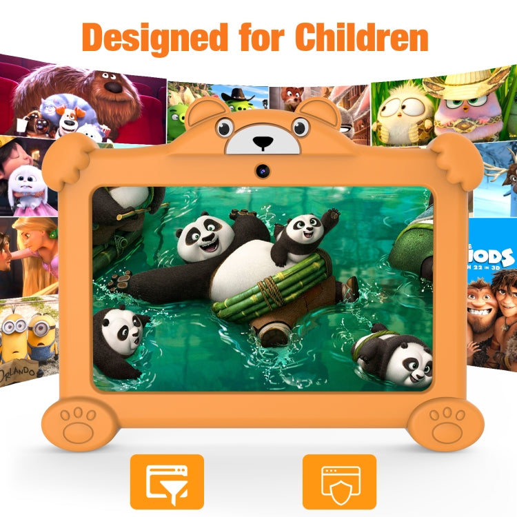 Pritom K7 Pro Panda Kids Tablet PC, 7.0 inch, 2GB+32GB, Android 11 Allwinner A100 Quad Core CPU, Support 2.4G WiFi & WiFi 6, Global Version with Google Play, US Plug (Blue) -  by PRITOM | Online Shopping South Africa | PMC Jewellery