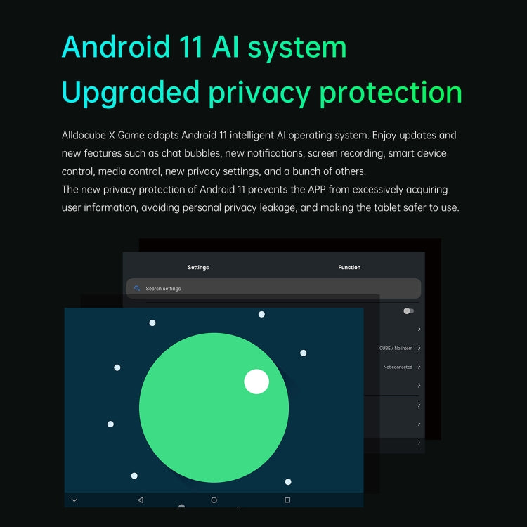 ALLDOCUBE X GAME 4G Tablet, 10.5 inch, 8GB+128GB, Android 11 MediaTek P90 Octa Core, No Keyboard, Support TF Card & Dual Band WiFi & Bluetooth, EU Plug (Black+Gray) - ALLDOCUBE by ALLDOCUBE | Online Shopping South Africa | PMC Jewellery