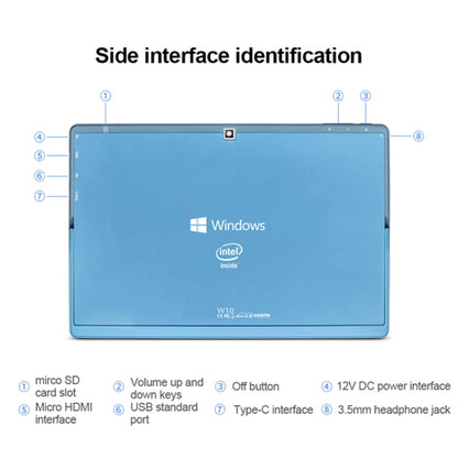 W10 2 in 1 Tablet PC, 10.1 inch, 6GB+64GB, Windows 10 System, Intel Gemini Lake N4120 Quad Core up to 2.6GHz, without Keyboard & Stylus Pen, Support Dual Band WiFi & Bluetooth & TF Card & HDMI, US Plug - Other by PMC Jewellery | Online Shopping South Africa | PMC Jewellery