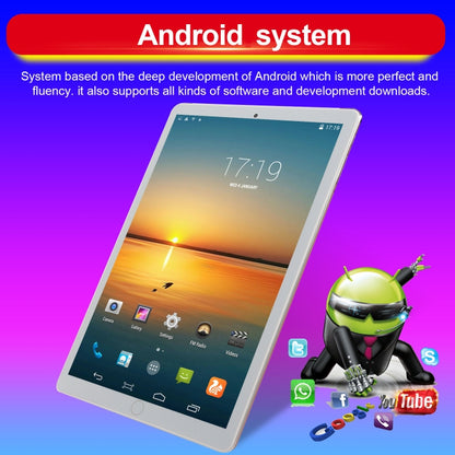 P30 3G Phone Call Tablet PC, 10.1 inch, 2GB+32GB, Android 5.1 MTK6592 Octa-core ARM Cortex A7 1.4GHz, Support WiFi / Bluetooth / GPS, AU Plug (Grey) - 10.1 inch by PMC Jewellery | Online Shopping South Africa | PMC Jewellery