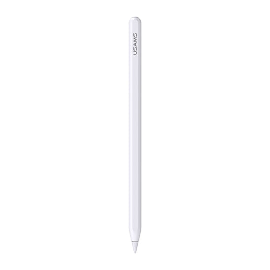 USAMS US-ZB254 Magnetic Wireless Charging Capacitive Stylus Pen (White) - Pencil Accessories by USAMS | Online Shopping South Africa | PMC Jewellery | Buy Now Pay Later Mobicred