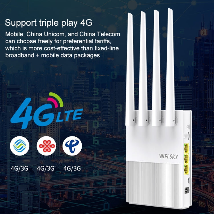 COMFAST GR401 300Mbps 4G Household Signal Amplifier Wireless Router Repeater WIFI Base Station with 4 Antennas, Asia Pacific Edition - Wireless Routers by COMFAST | Online Shopping South Africa | PMC Jewellery