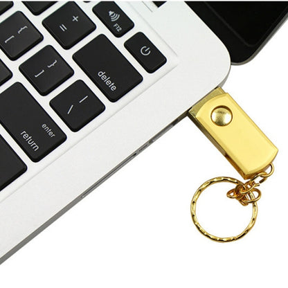 MicroDrive 16GB USB 2.0 Creative Personality Metal U Disk with Keychain (Yellow) - USB Flash Drives by MicroDrive | Online Shopping South Africa | PMC Jewellery