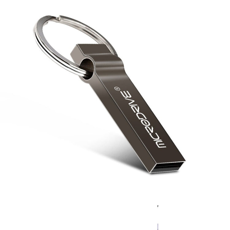 MicroDrive 4GB USB 2.0 Metal Keychain U Disk (Black) - USB Flash Drives by MicroDrive | Online Shopping South Africa | PMC Jewellery
