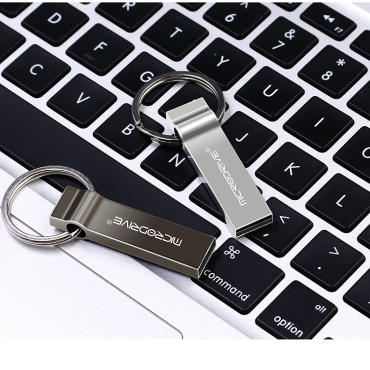 MicroDrive 16GB USB 2.0 Metal Keychain U Disk (Black) - USB Flash Drives by MicroDrive | Online Shopping South Africa | PMC TechLife